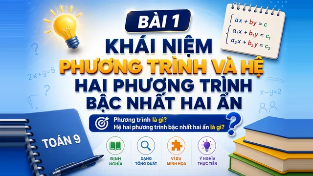 Ảnh bài học Khái niệm phương trình và hệ hai phương trình bậc nhất hai ẩn